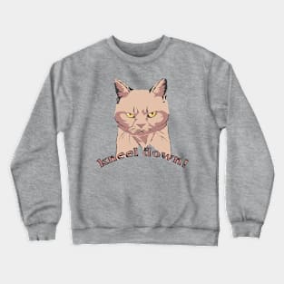 The cat looks stern gaze Crewneck Sweatshirt